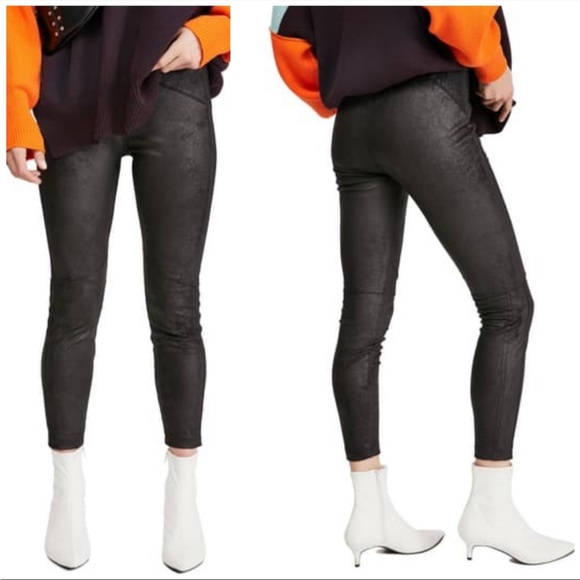 Like new faux suede free people leggings! - Picture 1 of 5